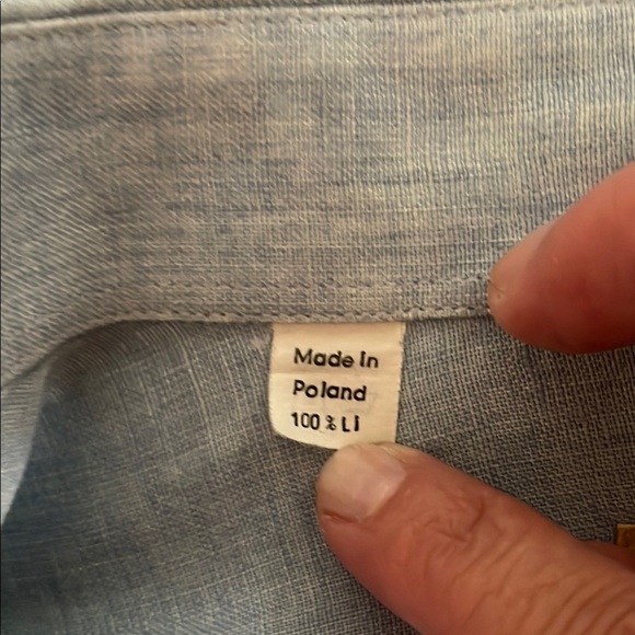 Paul Stuart 💯 Linen Button-Down Shirt with Elegant Turn-Back Cuffs in XS - Picture 7 of 11